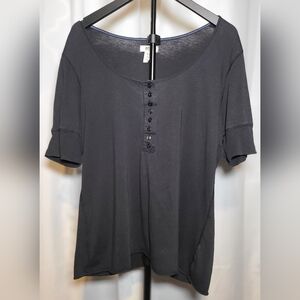 Route 66 Women's Charcoal Button-Down Shirt